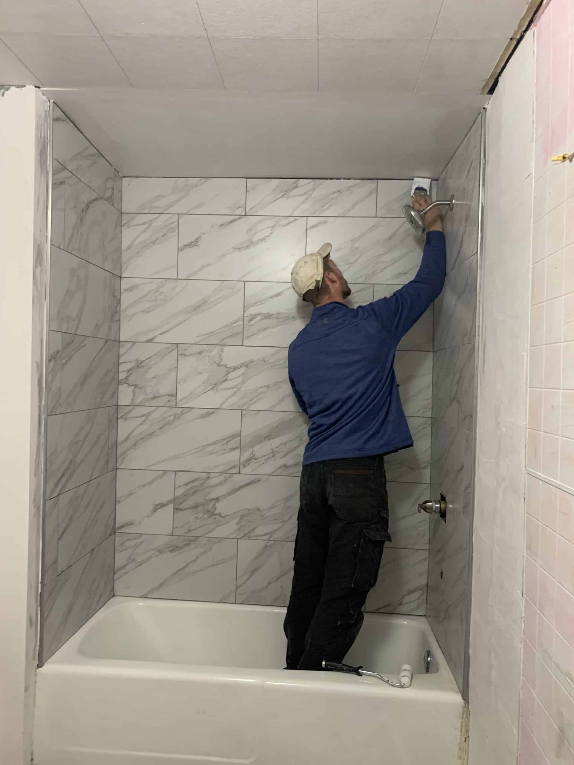 Working on new shower room